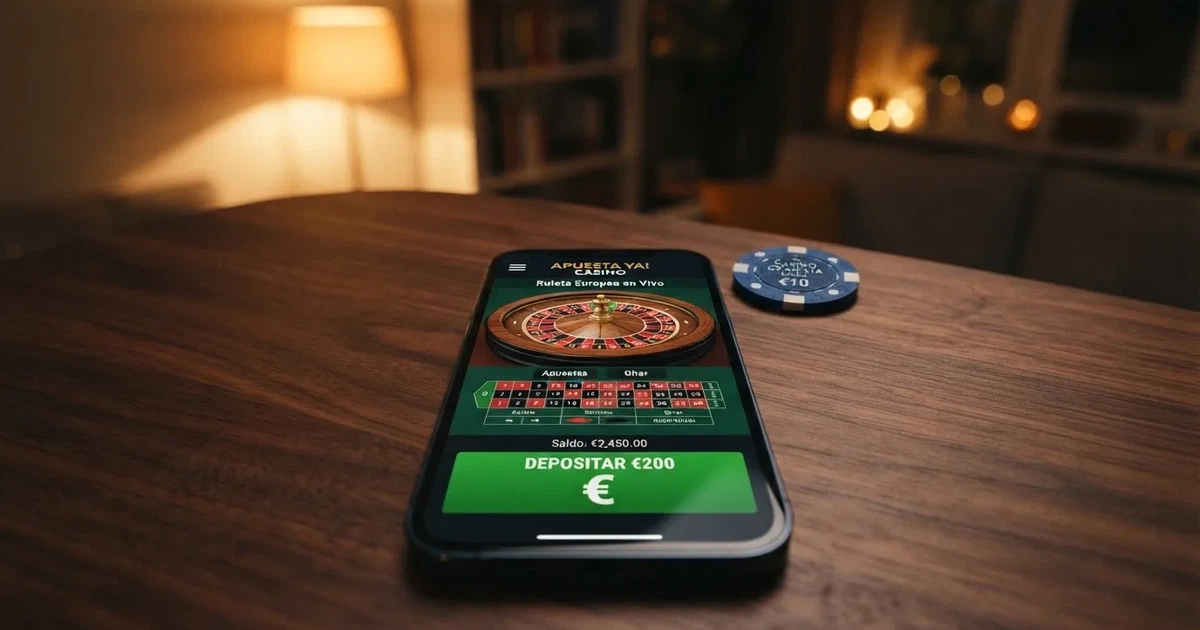 Cartera digital con el logo de Solana sobre la pantalla de un casino online en español