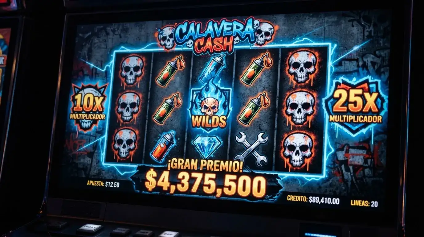 Interfaz de una tragaperras de Hacksaw Gaming con diseño oscuro, símbolos detallados y multiplicadores visibles en pantalla